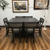 COUNTER HEIGHT /PEDESTAL WITH STRG/6 CHAIRS DINING ROOM SET