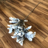 LEAVES SINGLE STEM FLORAL/GREENERY GREY/WHITE 48"