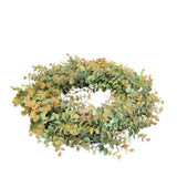 EUCALYPTUS WREATH FLORAL/GREENERY GREEN/GOLD 20"