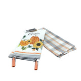 GATHER FALL SQUASH DISH TOWEL SET OF 2 HOLIDAY DECOR