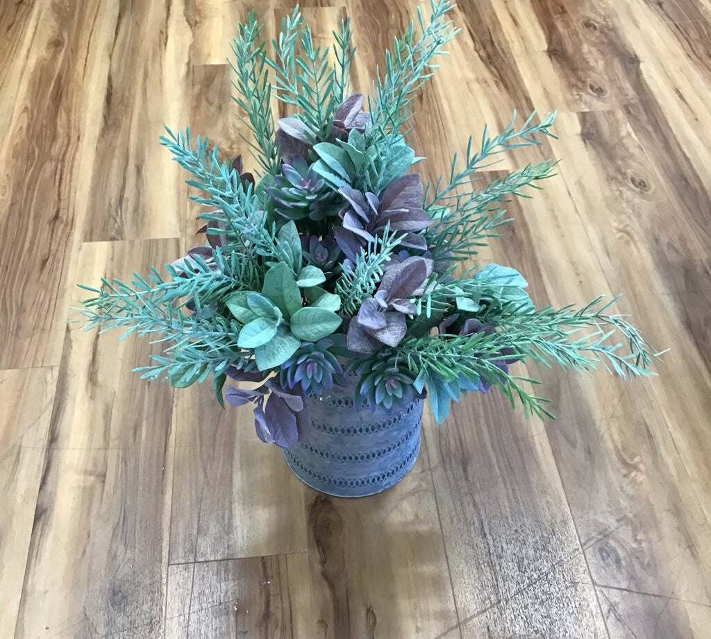 SUCCULENT & MIXED FOLIAGE BUNDLE (6 STEMS) FLORAL/GREENERY 16"