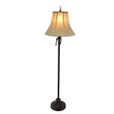 FLOOR WITH SHADE LAMP/LIGHTING ESPRESSO/TAUPE 62H