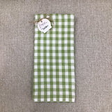 CHECK DISHTOWEL LINENS GREEN WHITE