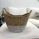 WATER HYACINTH BASKET HOME DECOR MEDIUM 13"