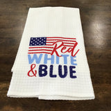 FLAG TOWEL LINENS RED/WHITE/BLUE