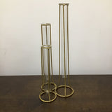 ROUND TEST TUBE VASE X3 HOME DECOR GOLD 12"