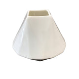 WEST ELM SMALL FACETED PORCELAIN VASE HOME DECOR WHITE 6H