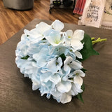 REAL TOUCH HYDRANGEA BUNDLE (3 STEMS) FLORAL/GREENERY BLUE 15"