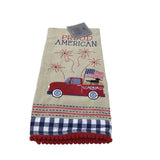 AMERICAN TRUCK EMBELLISHED DISHTOWEL LINENS