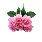 REAL TOUCH ROSE BUNDLE (6) FLORAL/GREENERY PINK 17"