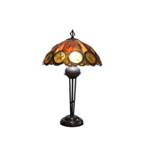 2 TIFFANY STYLE WITH TEXAS STAR LAMP/LIGHTING BROWN 29"H
