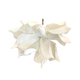 FOAM FLOWER SINGLE STEM FLORAL/GREENERY WHITE 7"D