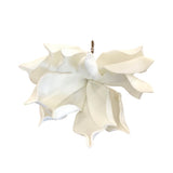 FOAM FLOWER SINGLE STEM FLORAL/GREENERY WHITE 7"D