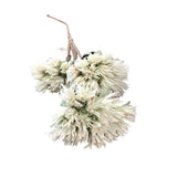 FOAM FLOWER SINGLE STEM FLORAL/GREENERY WHITE 36"