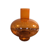 GLASS VASE HOME DECOR ORANGE 12"