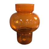 GLASS VASE HOME DECOR ORANGE 10"