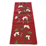 MISTLETOE EMBROIDERED TABLE RUNNER LINENS