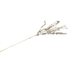 GLITTERED STEM WITH MINI TEARDROP LEAVES FLORAL/GREENERY CHAMPAGNE