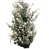 SNOWY CYPRESS PINE CONE TREE WITH PEARLS HOLIDAY DECOR 17"