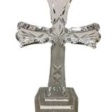 WATERFORD STANDING CRYSTAL CROSS HOME DECOR 8H X 5W