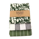 TERRARIUM FLOURSACK DISHTOWEL SET OF 3 LINENS