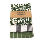 TERRARIUM FLOURSACK DISHTOWEL SET OF 3 LINENS