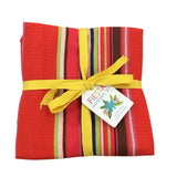 "FIESTA" AGAVE STRIPES DISH TOWEL SET OF 3 LINENS