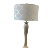 TABLE LAMP WITH SHADE LAMP/LIGHTING TAUPE/CREAM/SILVER 32H