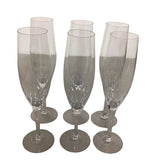 6 ORREFORS PRELUDE CHAMPAGNE GLASSES CRYSTAL 8.5