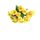 REAL TOUCH PARROT TULIP BUNDLE 12 STEMS FLORAL/GREENERY LIGHT ORANGE 13"