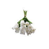 REAL TOUCH PARROT TULIP BUNDLE (12 STEMS) FLORAL/GREENERY WHITE 13"