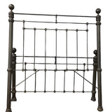 CHARLESTON FORGE QUEEN SIZE IRON (AS IS) BED BROWN/BRASS