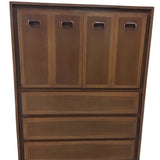 MIDCENTURY MODERN WITH 3 DRAWERS/2 DOORS/JEWELRY BOX CHEST/DRESSER BROWN 58H X 40W X 18D