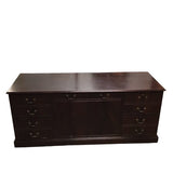 WITH 5 DRAWERS AND 2 DOORS CREDENZA CONSOLE/SOFA TABLE MAHOGANY 30H X 72W X 26D