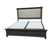 KING SIZE BED/DRESSER/MIRROR/2 NIGHTSTANDS BEDROOM GRAY