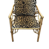 JOHN-RICHARD HANDCRAFTED BRANCH DESIGN FRAME WITH LEOPARD PRINT SEAT AND BACK "HORCHOW" ACCENT CHAIR GOLD/BLACK 34H X 24W X 32D
