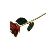 REAL ROSE DIPPED IN 24K GOLD HOME DECOR RED 11"