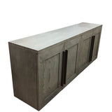 RESTORATION HARDWARE WITH 4 DOORS CONSOLE/SOFA TABLE GRAY 32H X 80W X 18D