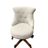 "SINCLAIR" SWIVEL FABRIC (AMERIWOOD HOME) OFFICE CHAIR OFF WHITE 35H X 22W X 22D