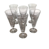 Princess House 6 BEER GLASSES CRYSTAL 7.5H