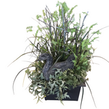 LARGE FLOWER ARRANGMENT WITH DUCK FLORAL/GREENERY 36"H
