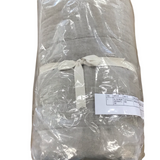AVOCADO "NEW" NATURAL LINEN QUILT (RET. $279.00) LINENS TAUPE TWIN