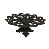 CAST IRON METAL CAKE STAND HOME ACCESSORIES 6"H X 13.5 DIAM...