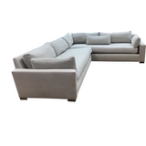 RESTORATION HARDWARE 2 PIECE SECTIONAL (RET. $15.000.00) SOFA OATMEAL 29H X 154 X 108 X 45D