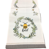 BEE KIND EMBELLISHED TABLE RUNNER LINENS
