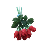 REAL TOUCH ROSE BUD BUNDLE FLORAL/GREENERY RED 17.5"