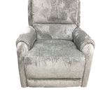 MANUAL FABRIC SWIVEL GLIDER RECLINER GRAY