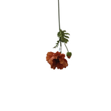 REAL TOUCH POPPY STEM FLORAL/GREENERY ORANGE 25.5
