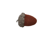 KNIT ACORN HOME DECOR RUST BROWN 4.25"