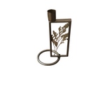 RECTANGULAR DRIED FLORAL DISPLAY TAPER CANDLE HOLDER HOME DECOR 5.75
